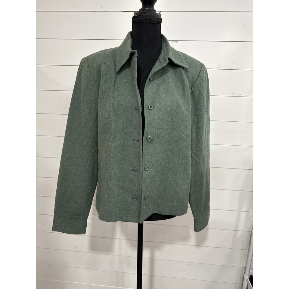 Pendleton Women's Blazer Suit Jacket Vintage Wool Green, Size 12